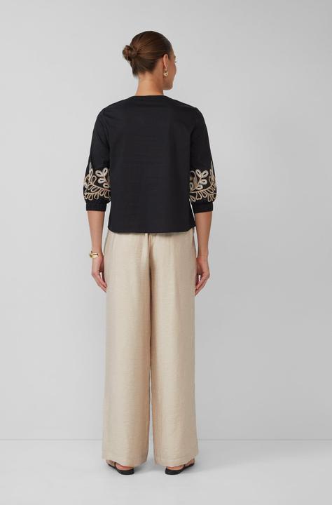 Immagine prodotto s.Oliver Bluse Popeline-Bluse mit Stickerei und 3/4-Ärmeln (34)