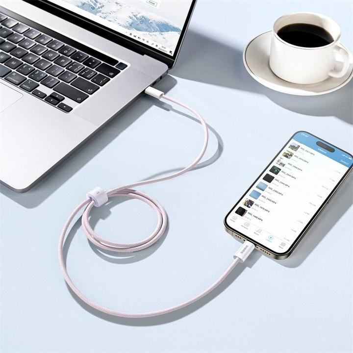 Image du produit Baseus USB-C vers USB-C Dynamic 3 Series, 100W, 5A, 1m, Rose (1 m, 100 W)