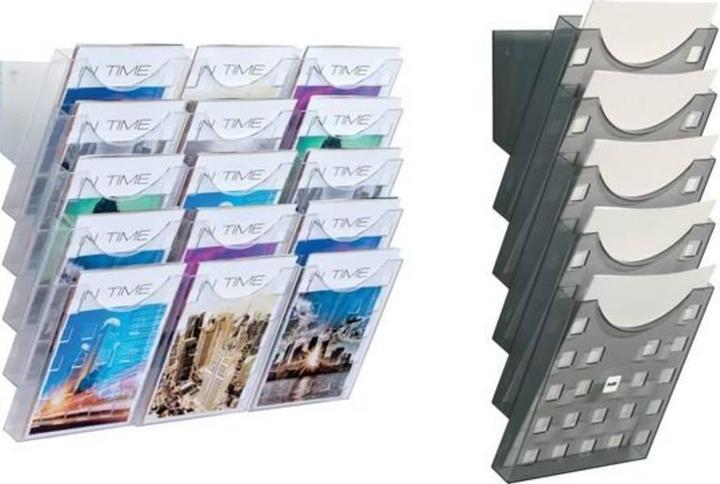 Image du produit Helit Porte-brochures mural la grille murale (A4)