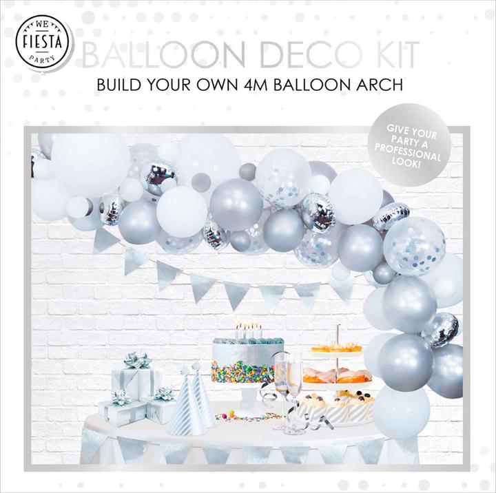 Globos Europe Balloon Arch Set Silver (71 x)