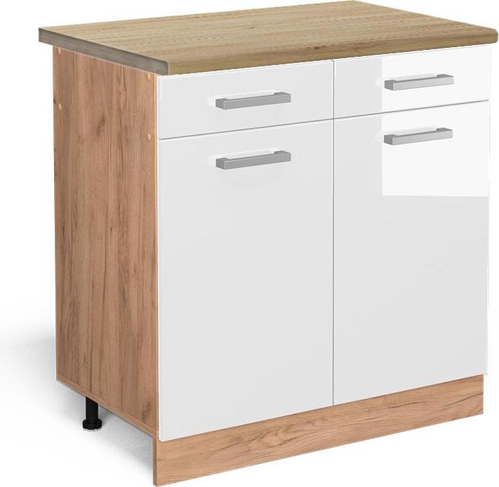 Goldkraft Eiche, Weiss, Weiss Hochglanz