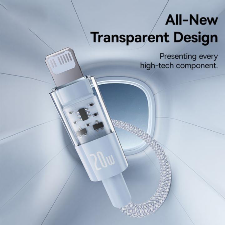 Produktbild Baseus - Data Cable Gem (P10373001311-00) - USB-C to Lightning, Fast Charging 20W, 1m - Galaxy Blue (1 m, 20 W)