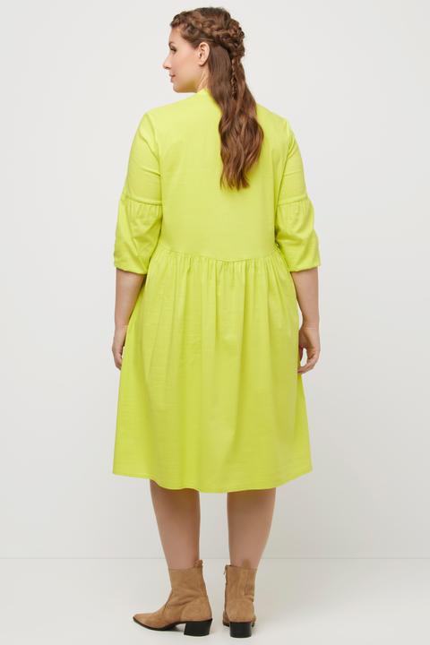 Produktbild Ulla Popken Blusenkleid, A-Linie, Quernaht, Stehkragen, 3/4-Arm (50, 52)