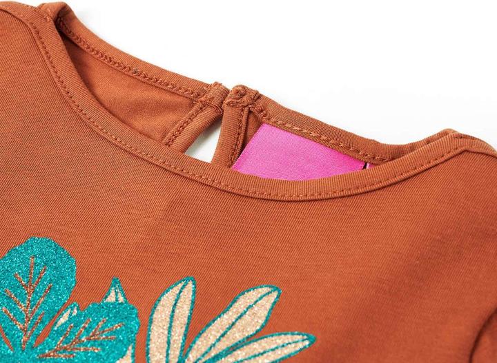 Immagine prodotto VidaXL Camicia da bambino a maniche lunghe Cognac 128,Materiale: 95 % cotone. 5 (128)