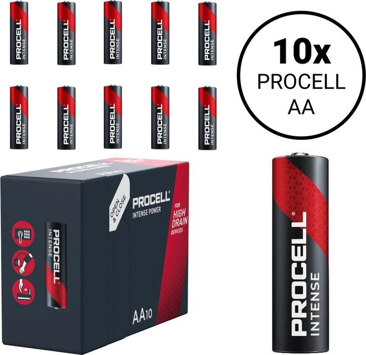 Procell AA (LR6) Intense - 10 Batterien (10 Stk., AA, 3072 mAh)