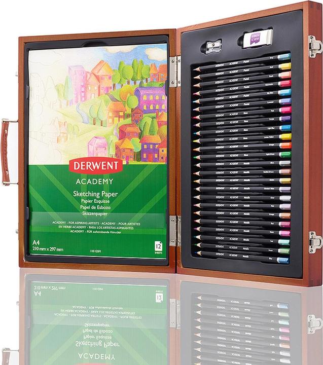 Immagine prodotto Derwent Astuccio per pastelli Academy in legno, 27 pezzi (Multicolore, 27 x)
