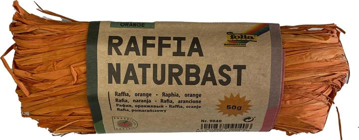 Produktbild Folia Bringmann Naturbast Raffia 50g Orange