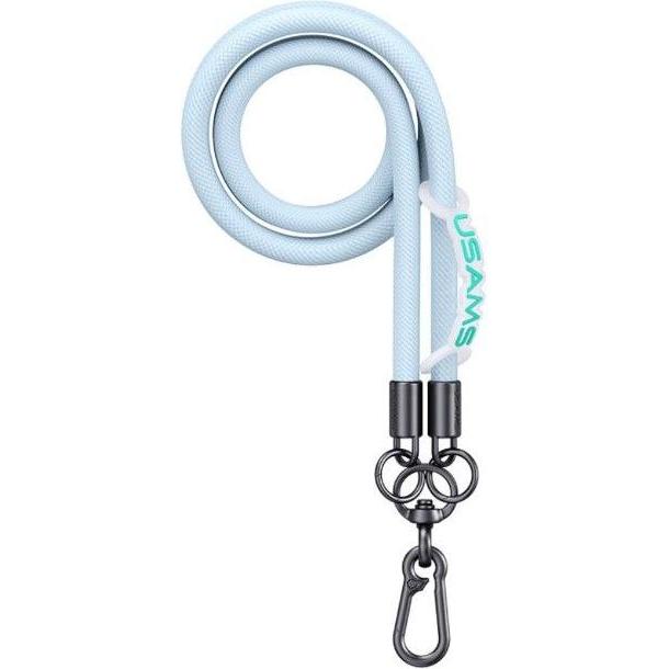 Usams Uniwersalna smycz do telefonu 1,2m niebieski/blue ZB282GS02 (US-ZB282), Handykette, Blau