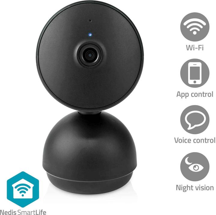 Actual product image Nedis SmartLife Indoor Camera Wi-Fi - Black (1920 x 1080 Pixels)