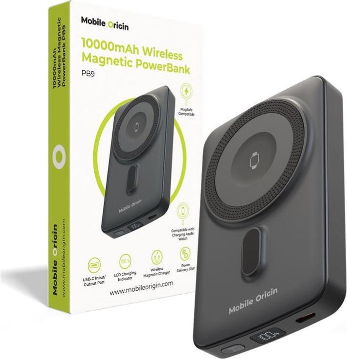 Image du produit Mobile Origin Kabellose magnetische PowerBank 10000 mAh / PB9 (10000 mAh, 10 W)