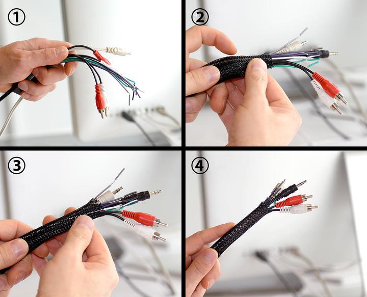 Produktbild Callstel Selbstschliessender Netzschlauch aus Polyester (Kabeldurchlass, 500 cm)