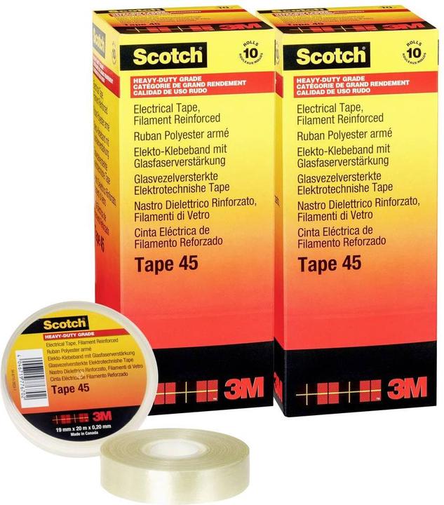 Image du produit 3M Ruban en polyester renforcé de fibres de verre Scotch 45, 19 mm x 20 m (19 mm)