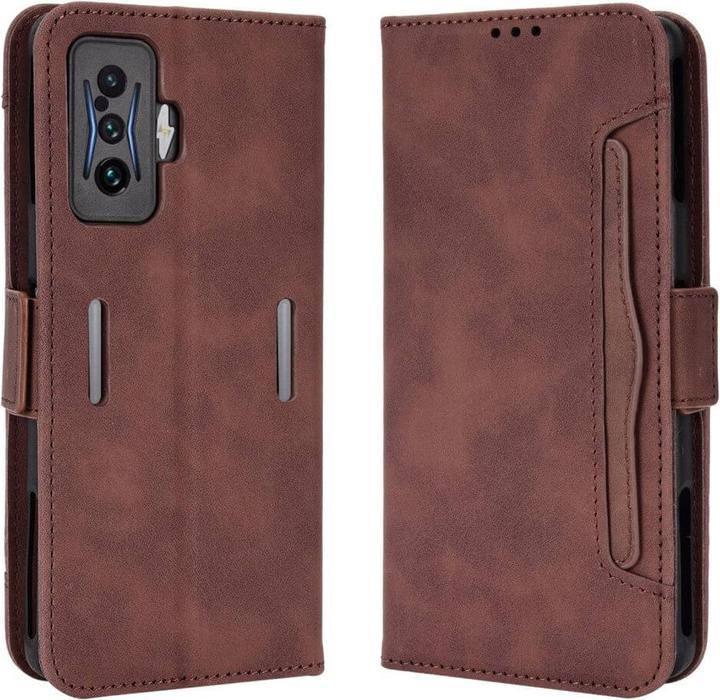 Actual product image Cover-Discount Xiaomi Poco F4 GT - Case with many card slots brown (Xiaomi Poco F4 GT)