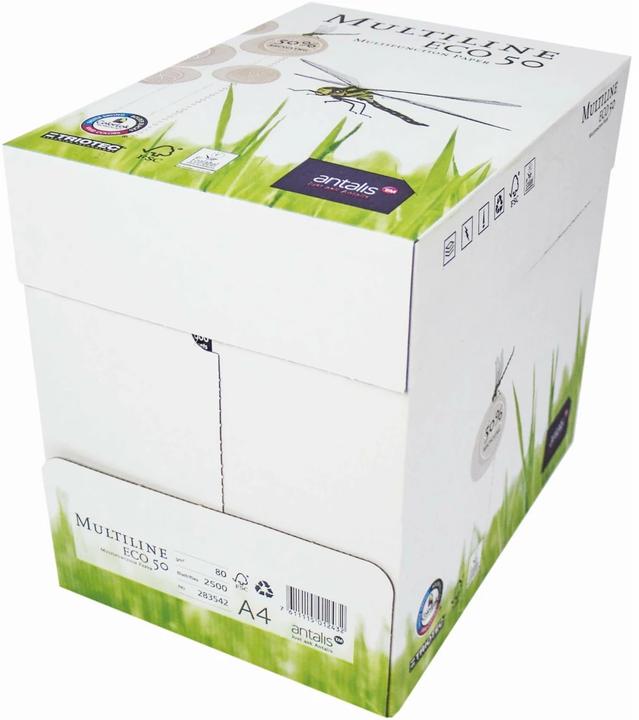 Image du produit Antalis Papier à copier Multiline Eco 50 A4, blanc, 80 g/m²,2500 (A4, 2500 feuilles, 80 g/m²)