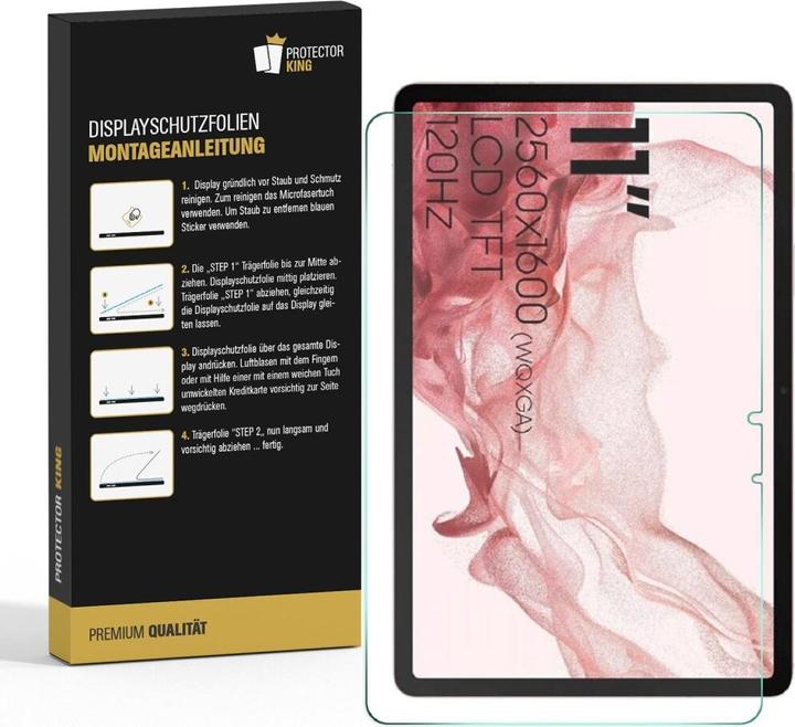 Actual product image Protectorking 2x Panzerfolie Anti-Shock matt entspiegelt (2 Piece, Galaxy Tab S8)
