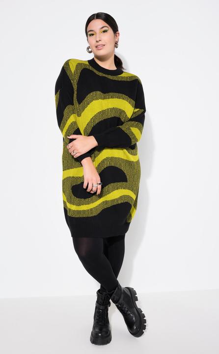 Image du produit Studio Untold Robe en maille oversize, motif jacquard coloré (46, 48)