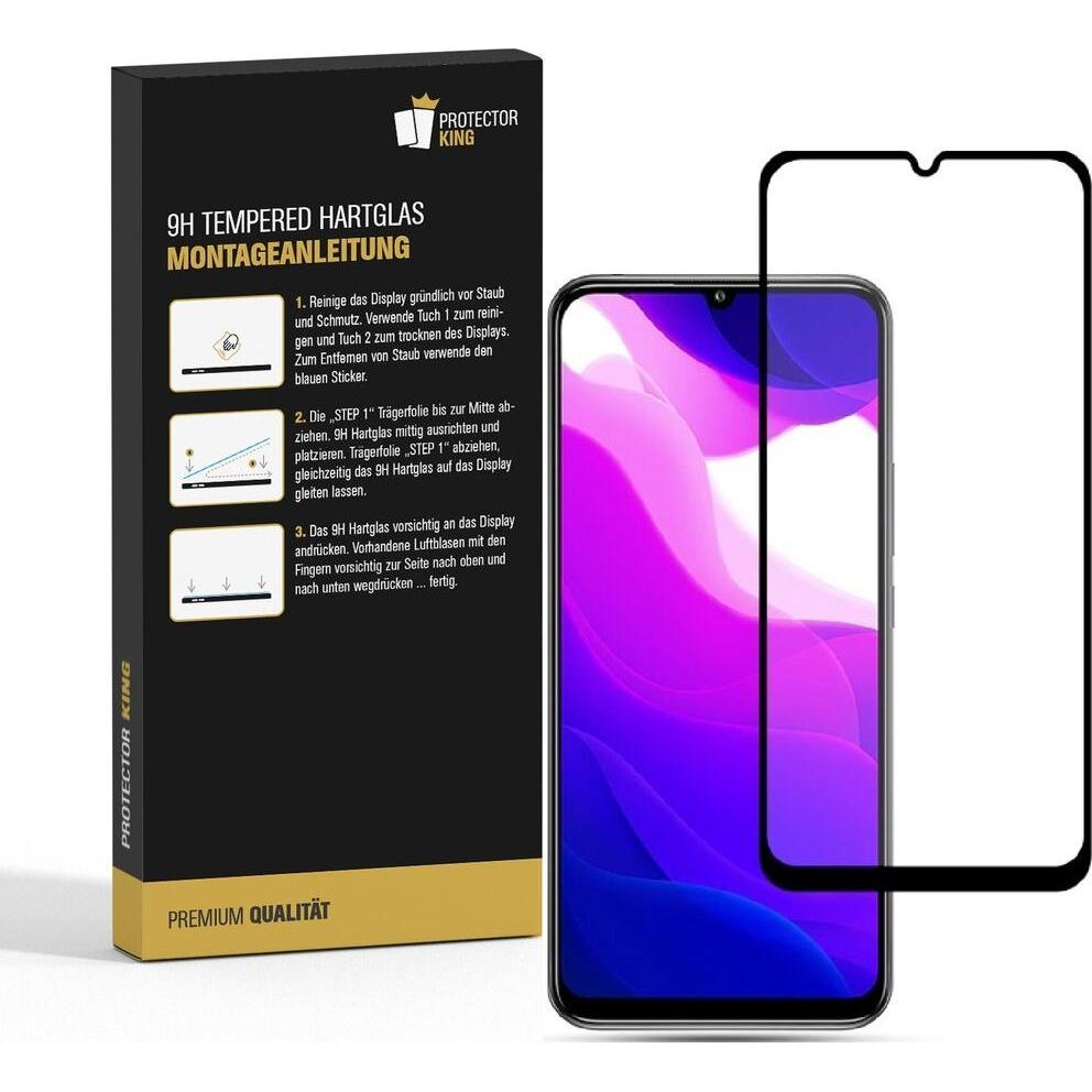 Thumbnail - Protectorking 4x echtes Tempered 9H Panzerhartglas 3D KLAR (4 Stück, Xiaomi Mi 10 Lite), Smartphone Schutzfolie