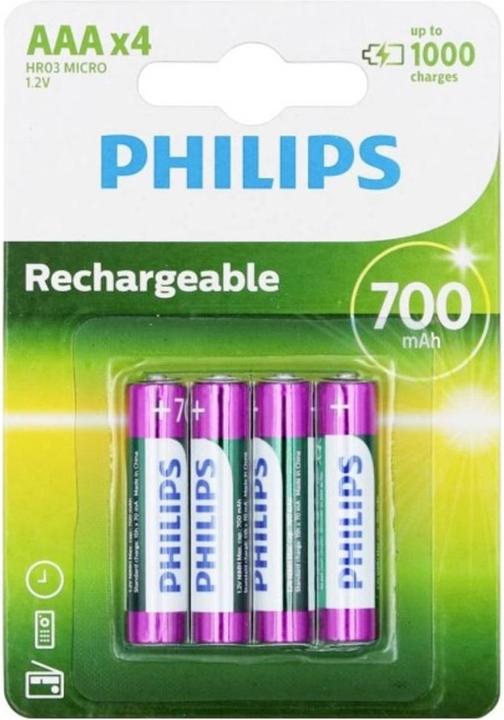 Actual product image Philips Rechargeable (4 pcs., AAA, 700 mAh)
