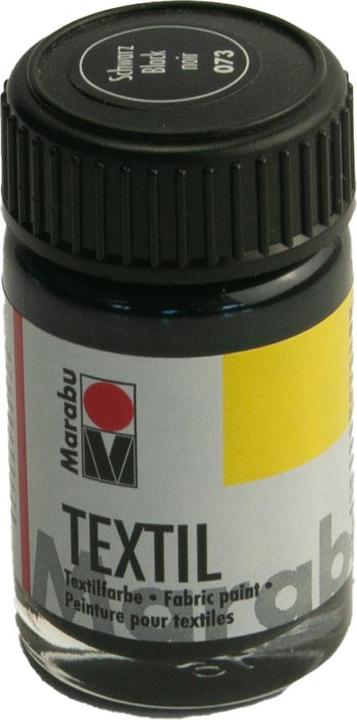Actual product image Marabu Textile paint 15 ml in a glass black (15 ml)