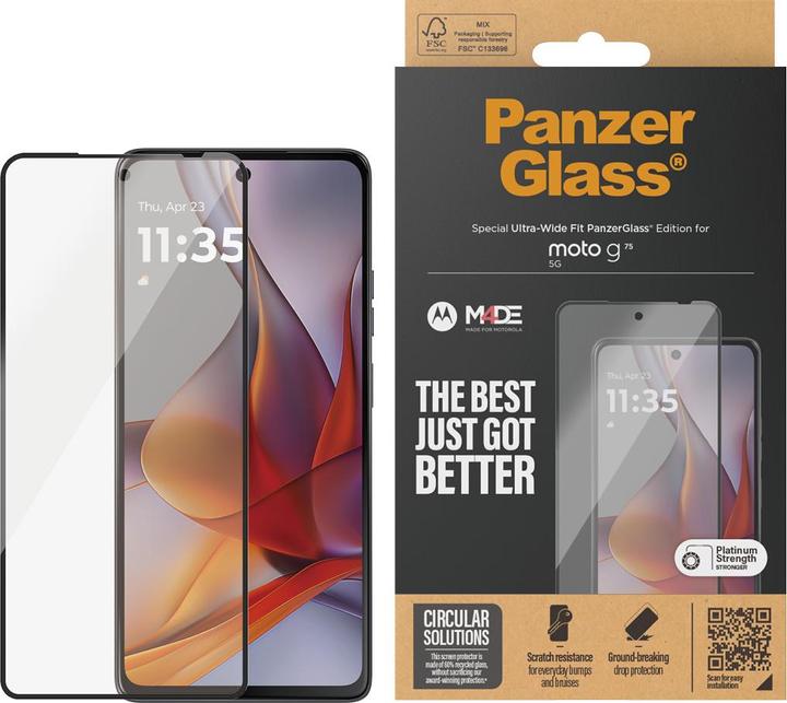 Produktbild PanzerGlass Ultra-Wide Fit (1 Stück, Motorola Moto C)