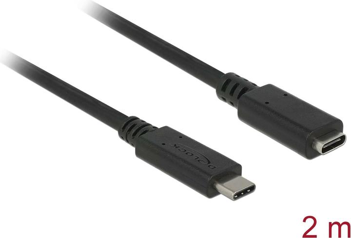 Delock SuperSpeed USB-C Stecker - Buchse (2 m, USB 3.1, 15 W)