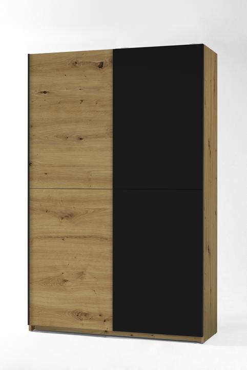 Produktbild Schlafkontor Fast Schrank Holzwerkstoff Dekorfolie Artisan Eiche/Schwarz 125x196x38 cm (125 x 38 x 196 cm)