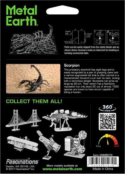 Actual product image Metal Earth Scorpion