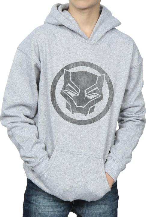 Immagine prodotto Black Panther Distressed Icon Felpa con Cappuccio Ragazzi (128)