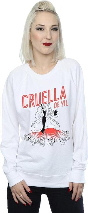 Actual product image Disney Womens/Ladies Cruella De Vil Dalmatians Sweatshirt (L)
