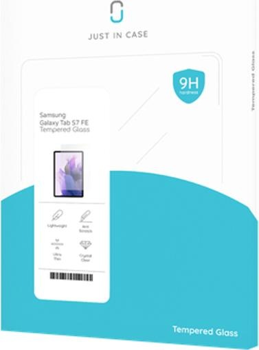 Actual product image Just in Case Tempered Glass Clear Screen Protector Samsung Galaxy Tab S7+/S7 FE/S8+ (1 Piece, Galaxy Tab S7 FE)