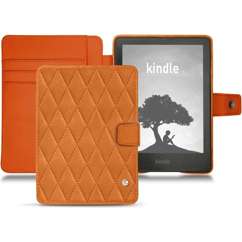 Noreve Lederschutzhülle Wallet (Kindle Signature Edition), eReader Zubehör, Orange
