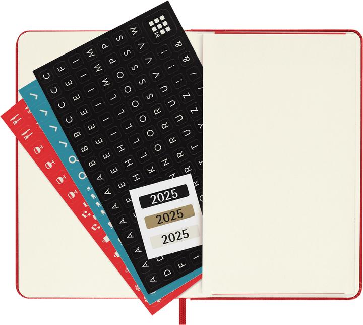 Productafbeelding Moleskine 12 maanden dagkalender 2025, Pocket/A6, 1 dag = 1 pagina, Harde kaft, Sch (A6, Pocket, Engels)