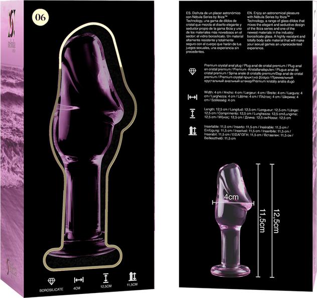 Immagine prodotto Ibiza Serie Nebula Di ™ - Modello 6 Anal Plug In Vetro Borosilicato 12,5 X 4 cm Rosa
