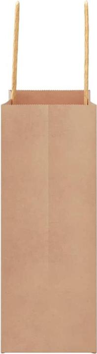 Actual product image VidaXL Kraft paper bags 50 pcs. with handle brown 18x8x22 cm paper bag (Gift bag, 50 x)