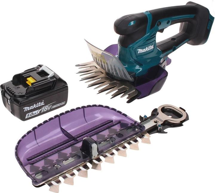 Produktbild Makita DUM 604 T1X Akku Grasschere 18 V mit Gras- und Strauchscherblatt + 1x Akku 5,0 Ah - ohne (Akkubetrieb)