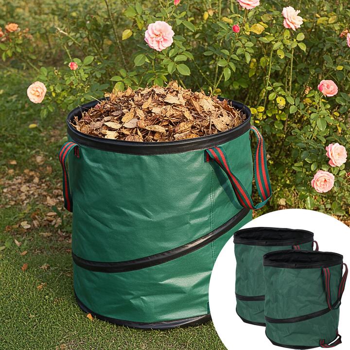 Produktbild ProGarden 2er-Set Garten Abfallsack Pop-up, grün, 165 Liter (165 l)