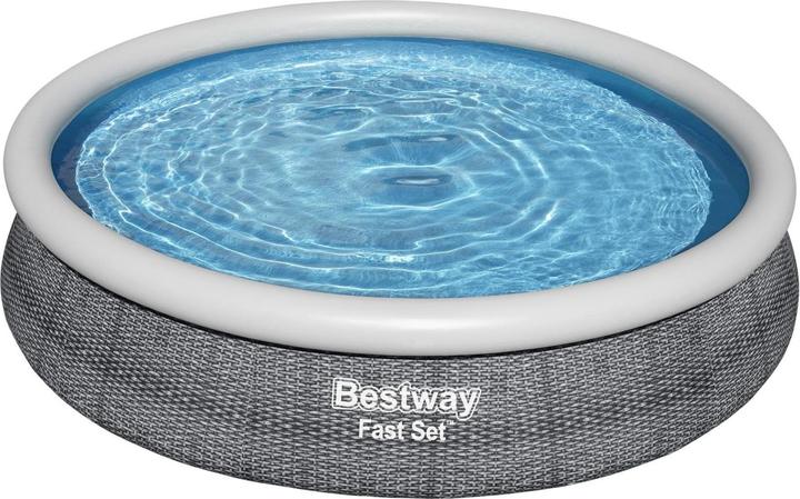 Actual product image Bestway Fast Set 57445 Set Up Pool Framed / Inflatable Pool Round Grey, White (366 x 76 cm)