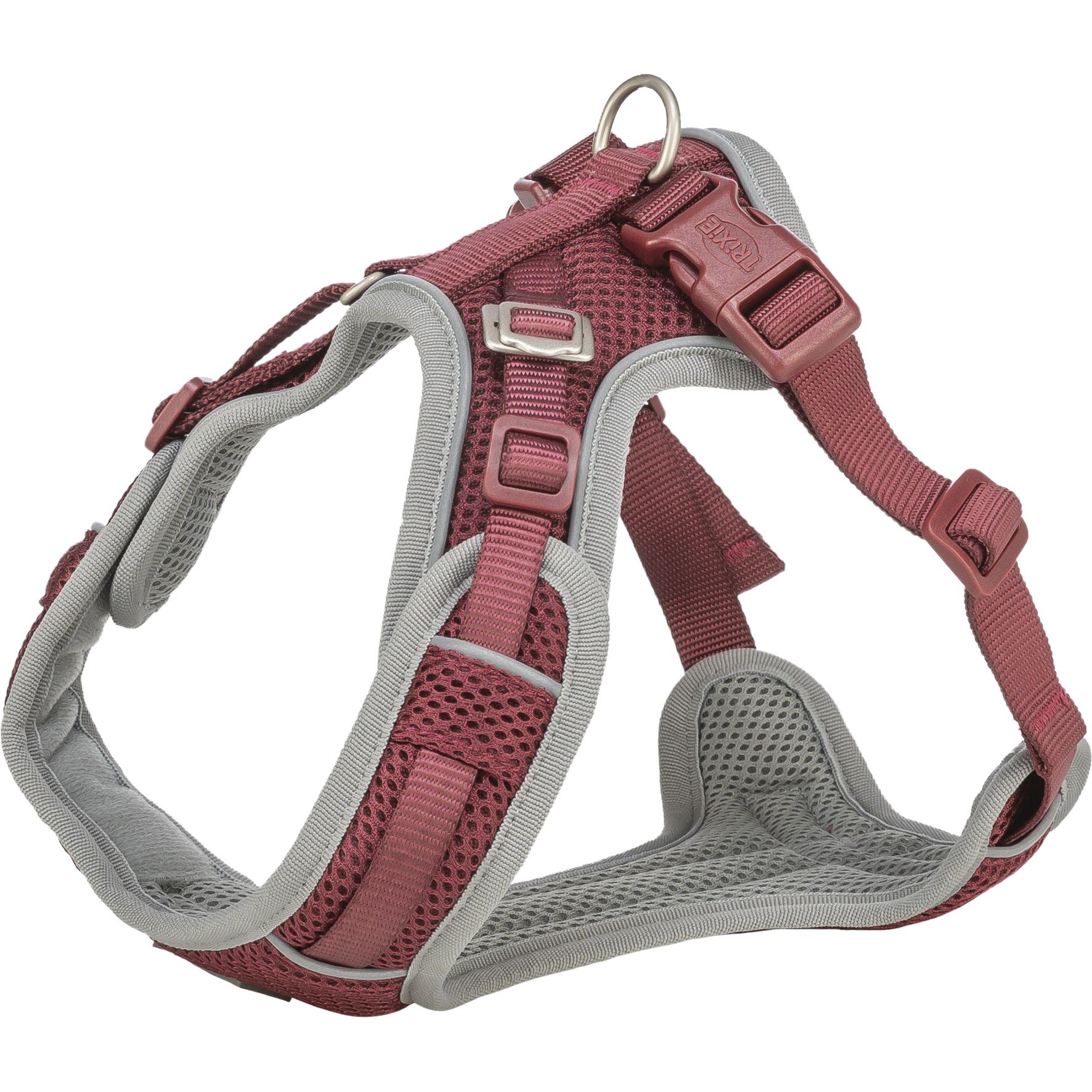 Trixie Premium FlexMesh harness, wide fit,M:58–80cm/20mm,sangria (M, Cane), Collare + Guinzaglio