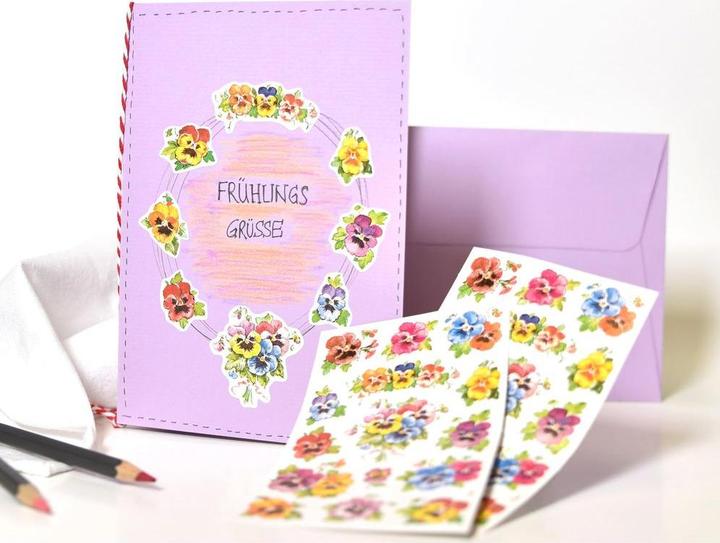 Produktbild Z-Design Aufkleber Stiefmütterchen (45 Sticker)