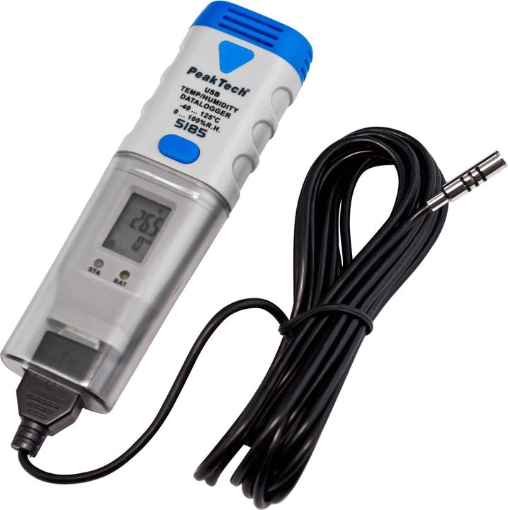 Produktbild Peaktech 5185 Datenlogger Temperatur Luftfeuchte -40...+125°C