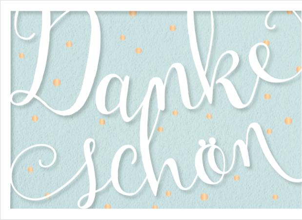 Produktbild Dankeskarte Dankeschön Schriftzug