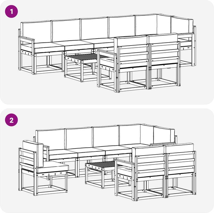 Produktbild vidaXL Outdoor-Sofa