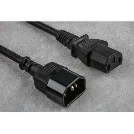 Rs Pro Netzkabel Schwarz 2m, IEC C13 / IEC C14, 2 (2 m), Stromkabel
