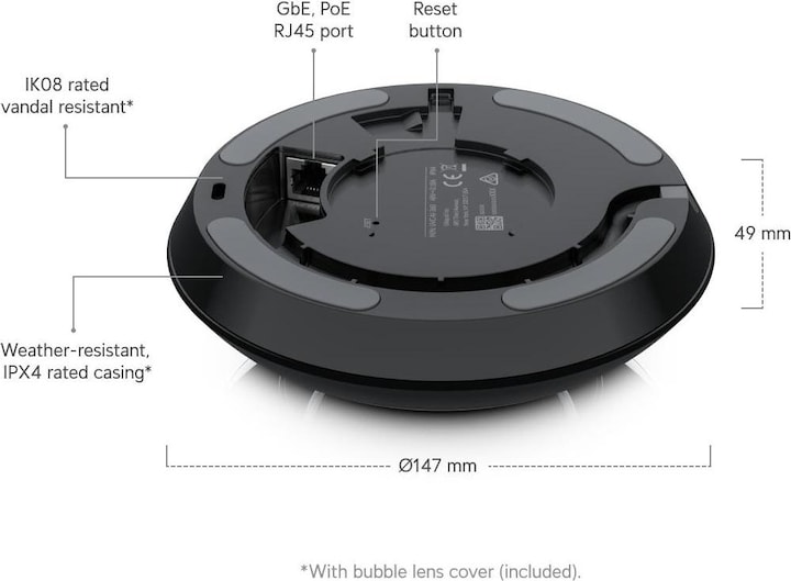 Produktbild Ubiquiti Net 5mp Dome Fisheye (1920 x 1920 Pixels)