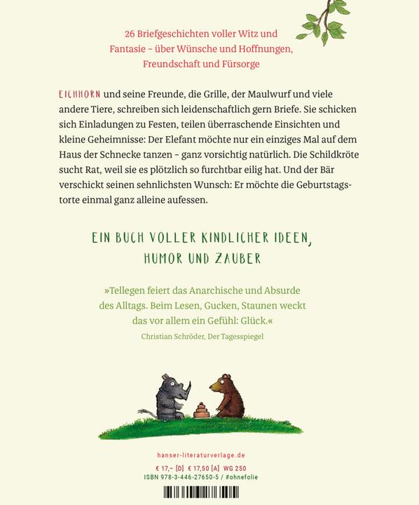 Produktbild Briefe vom Eichhorn an die Ameise (Deutsch, Axel Scheffler, Mirjam Pressler, Toon Tellegen, 2023)