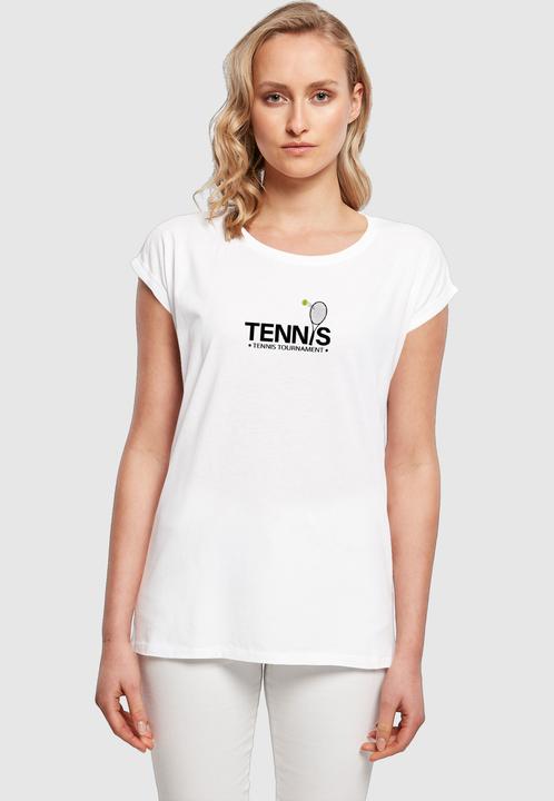 Produktbild Merchcode Ladies Tennis Racket Extended Shoulder Tee - 112755 (S)