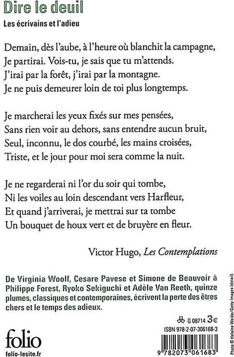 Image du produit Dire le deuil : les écrivains et l'adieu (Français, Collectif, 2024)