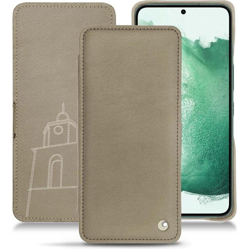 Noreve Lederschutzhülle horizontal (Samsung Galaxy S22+ 5G), Smartphone Hülle, Beige