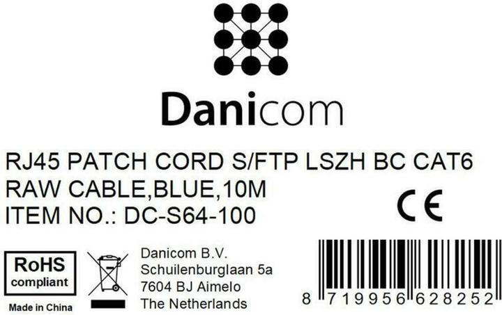 Produktbild Dsit CAT 6 Netzwerkkabel LSOH (S/FTP, CAT6, 10 m)
