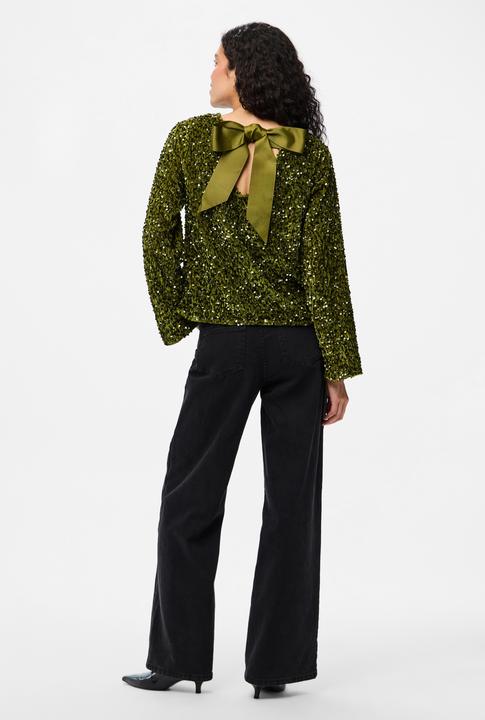 Immagine prodotto Pieces PCKAM PAILLETTEN SCHLEIFEN Oberteil mit langen Ärmeln (M)